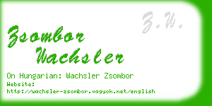 zsombor wachsler business card